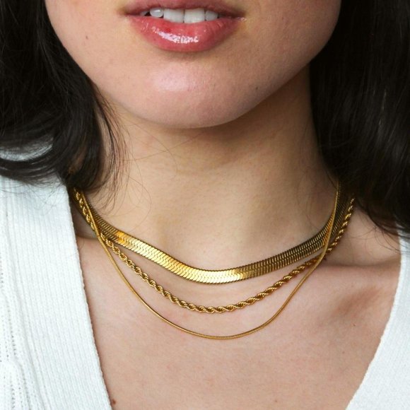 Necklaces Set - Stainless Steel 18k - Picture 8 of 10